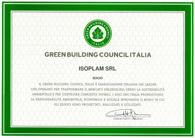 attestato Isoplam socio Green Building council